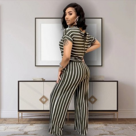 Olive Stripe 2XL Jumpsuit SKU# TMJ001472XLOLVMT