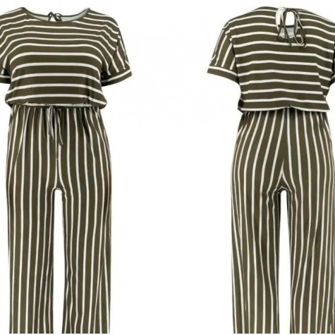 Olive Stripe 2XL Jumpsuit SKU# TMJ001472XLOLVMT