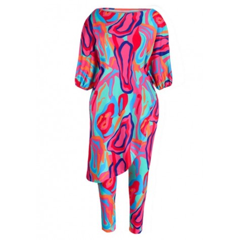 4XL Rainbow Asymmetric Set SKU# ALS102364XLRNBMT