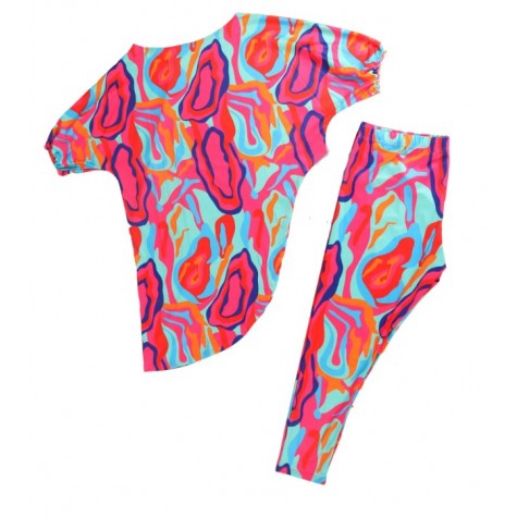 4XL Rainbow Asymmetric Set SKU# ALS102364XLRNBMT