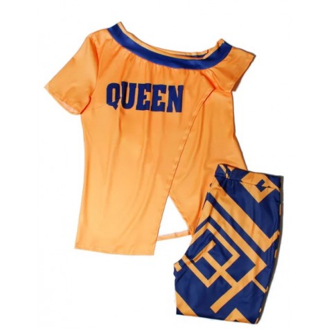 2XL Orange Queen Outfit Set SKU# ALS90172XLORGMT