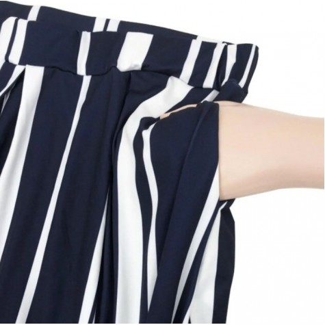 5XL Navy Stripe Outfit Set SKU# ALS224285XLNAVMT