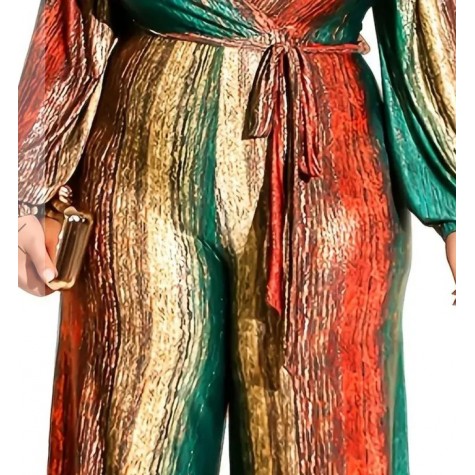 Striped 4XL Belted Jumpsuit SKU# TMJ009254XLMLTMT