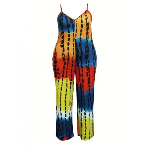 Rainbow Tie Dye 4XL Jumpsuit SKU# TMJ065664XLRNBMT