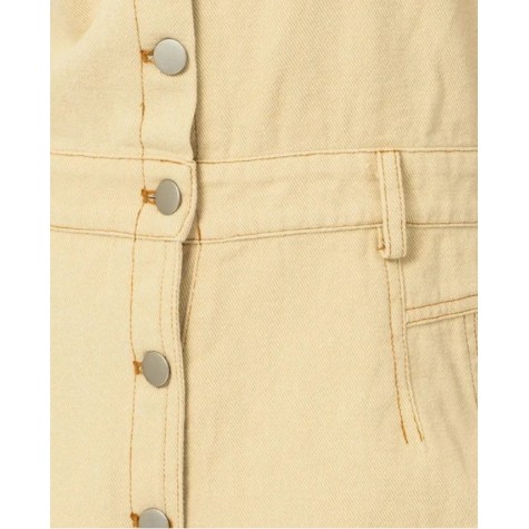 GILLI  Button Up Short sleeve Utility Denim Jumpsuit SKU# MM3026G-natural-6