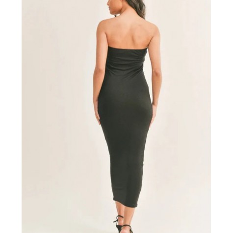Klesis  Black Lightweight Soft Tube Maxi Dress  SKU#D6753-white-6 SKU# D6753-black-6  